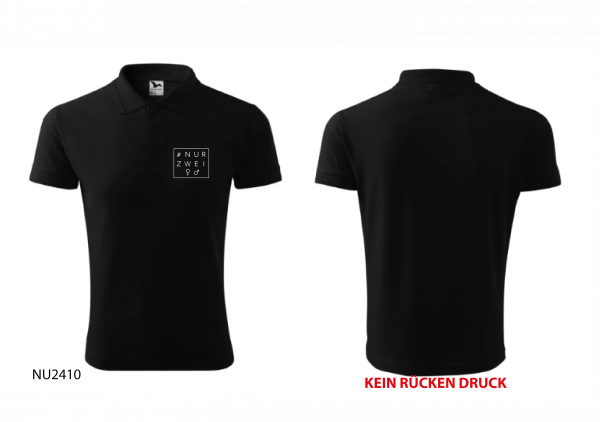 # NUR ZWEI Polo-Shirt schwarz