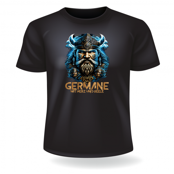 Germane mit Herz und Seele T-Shirt schwarz