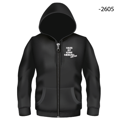 HASS IST KEINE MEINUNG – GEGEN LINKS | Sweatjacke (Zipper)