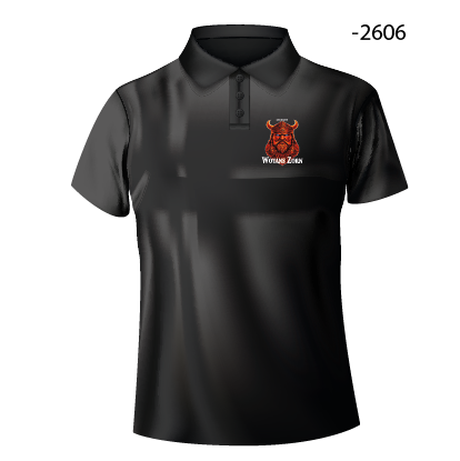 Wotans Zorn Polo-Shirt schwarz