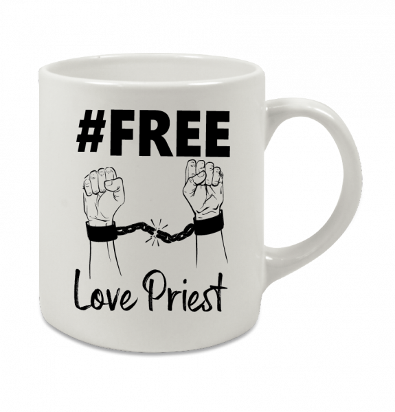 Free Love Priest Tasse weiss