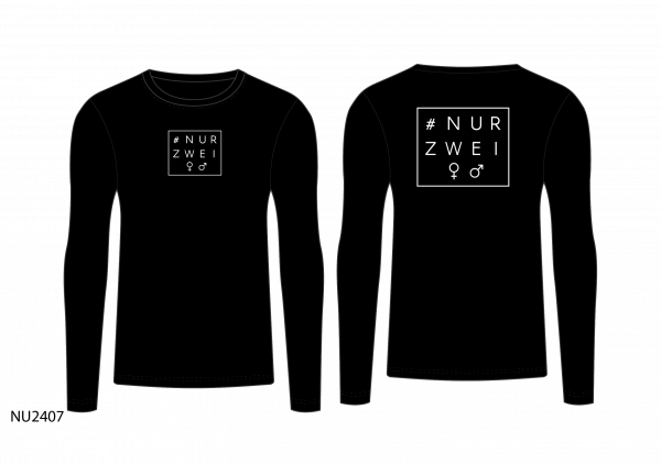 # NUR ZWEI Langarmshirt schwarz