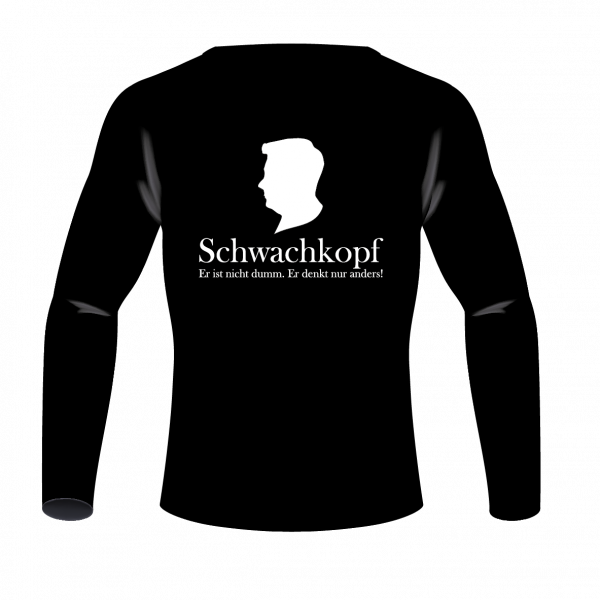 Schwachkopf Langarmshirt schwarz