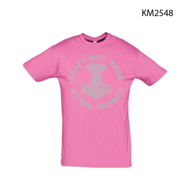 T-Shirt „Kraft Mut Ehre Würde Freiheit“ rosa/grün/pink/hellblau (Auswahl)