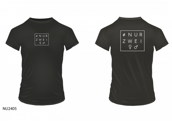 # NUR ZWEI T-Shirt schwarz