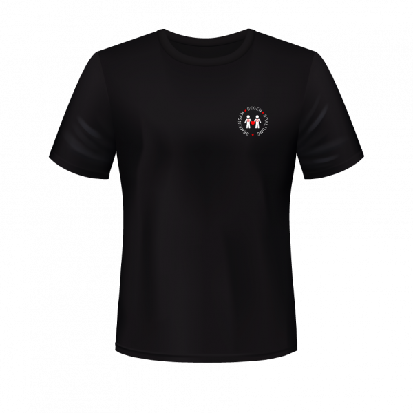 Gemeinsam gegen Spaltung II - T-Shirt schwarz / Kleines Logo