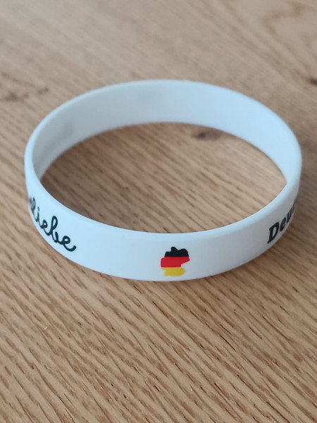 Deutschlandliebe - Silikonarmband weiss