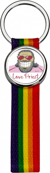 Love Priest Regenbogen Schlüsselanhänger