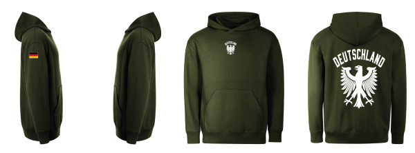 Deutschland Hoodie military-khaki dunkel