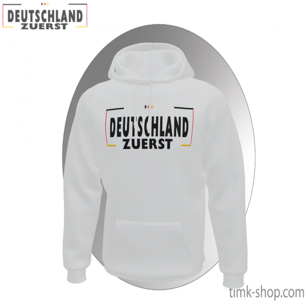 Deutschland zuerst - Hoodie weiss