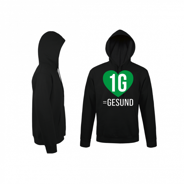 1G - Hoodie schwar