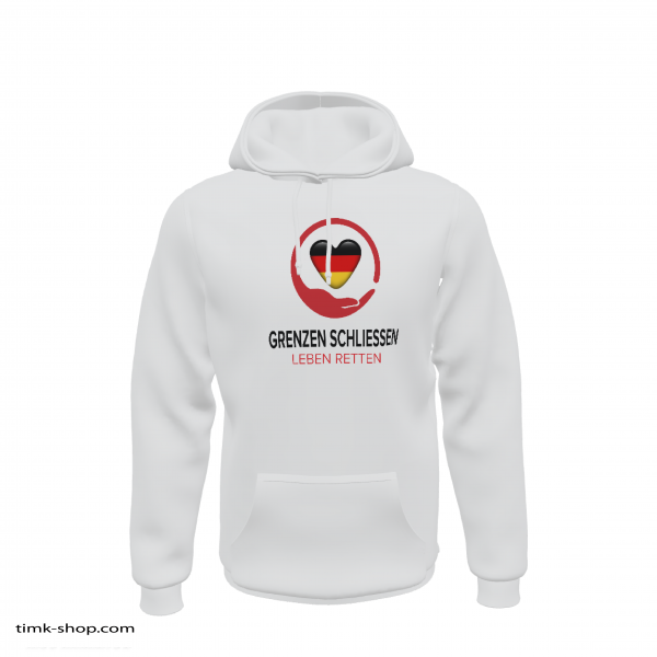 Grenzen schließen - Hoodie weiss