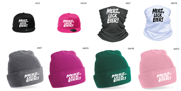 MERZ, LECK EIER! – Accessoires (Cap, Beanie & Neckwarmer)