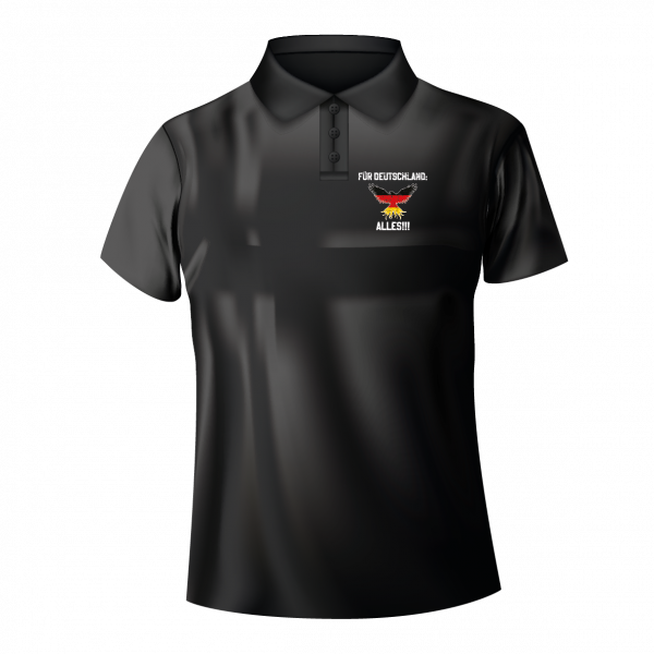 Für Deutschland! Polo-Shirt schwarz