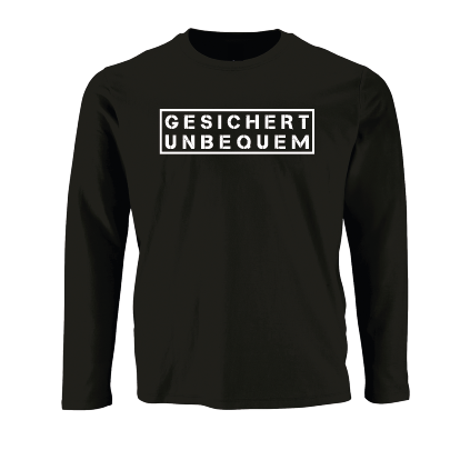 Gesichert unbequem Langarmshirt schwarz