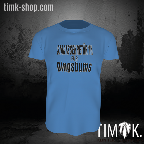 Staatssekretär*in für Dingsbums T-Shirt blau