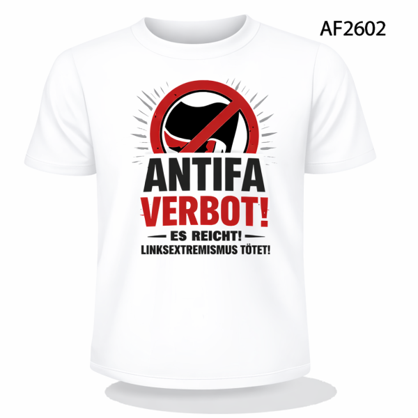 AntifaVerbot T-Shirt weiss