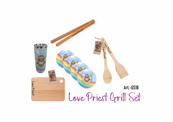 Love Priest Grillset Silber
