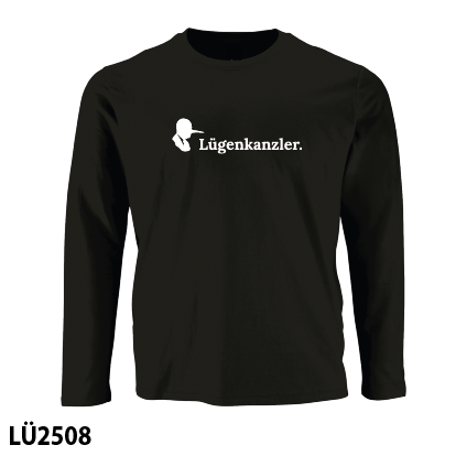 Lügenkanzler Langarmshirt schwarz