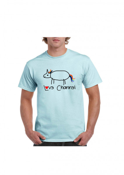 Love Channel T-Shirt blau