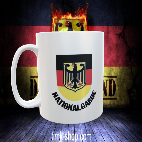 Nationalgarde Tasse weiss