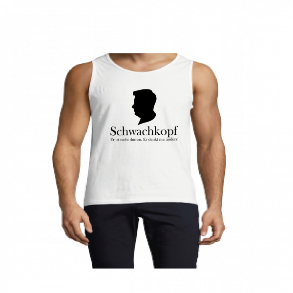 Schwachkopf Tanktop weiss