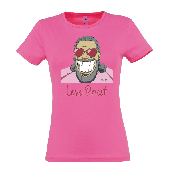 Love Priest Lady T-Shirt pink