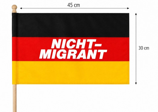 Nicht-Migrant Deutschland Stockfahne