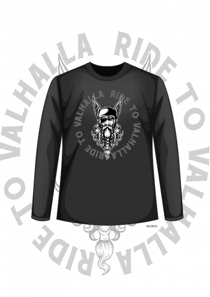 Valhalla Langarmshirt schwarz