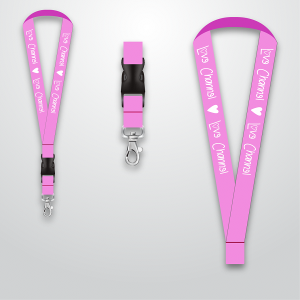 Love Channel Lanyard / Schlüsselband rosa