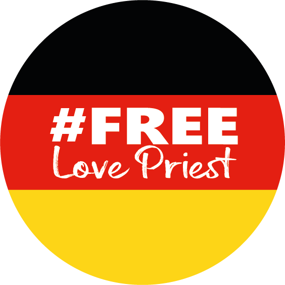 Free Love Priest Aufkleber rund