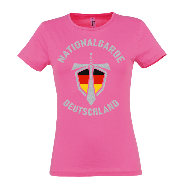 Nationalgarde silber Lady T-Shirt pink