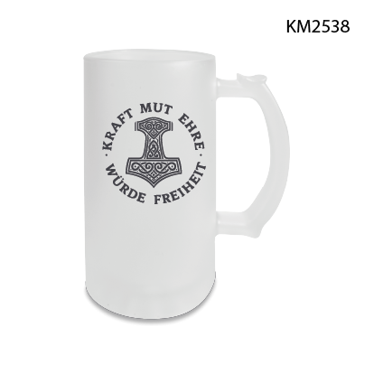 Bierkrug „Kraft · Mut · Ehre · Würde · Freiheit“ Bierkrug