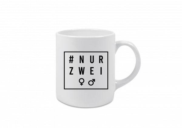 # NUR ZWEI Tasse weiss