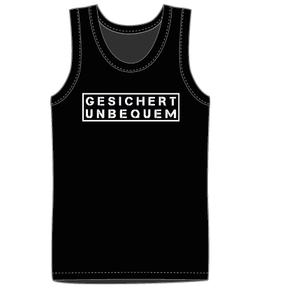 Gesichert unbequem Tanktop schwarz