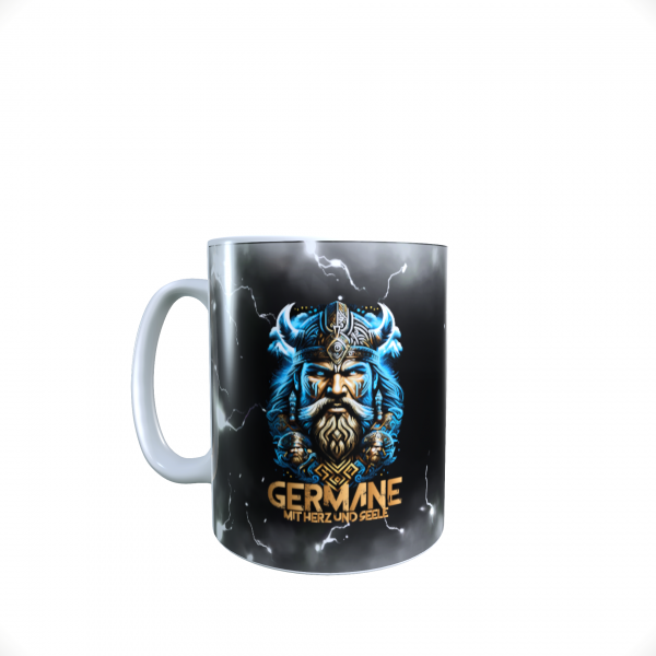 Germane Mit Herz und Seele Tasse weiss